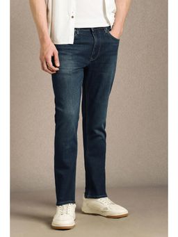Louis Philippe - Men Navy Blue Light Smart Fit Jeans