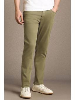 Louis Philippe - Men Olive Dark Smart Fit Jeans