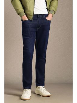 Louis Philippe - Men Navy Blue Light Smart Fit Jeans
