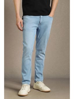 Louis Philippe - Men Light Blue Light Smart Fit Jeans