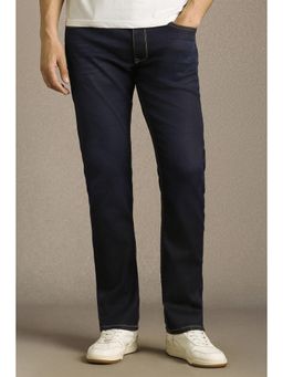 Louis Philippe - Men Navy Blue Dark Slim Fit Jeans