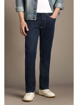 Louis Philippe - Men Navy Blue Dark Slim Fit Jeans