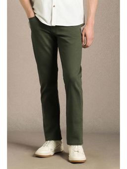 Louis Philippe - Men Olive Dark Slim Fit Jeans