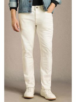 Louis Philippe - Men White Dark Slim Fit Jeans