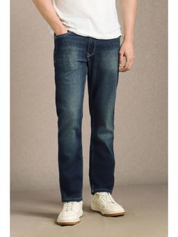 Louis Philippe - Men Navy Blue Mid Slim Fit Jeans