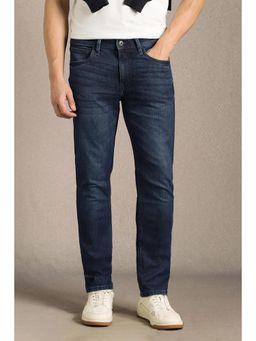 Louis Philippe - Men Navy Blue Light Slim Fit Jeans