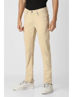 Peter England - Men Beige Dark Wash Jeans
