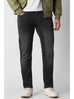 Peter England - Men Black Mid Wash Jeans