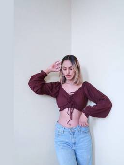 Shubh Shree Studio - Caffeine Addict Brown Top