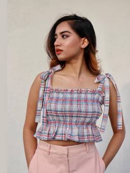 Shubh Shree Studio - White Cotton Candy Top