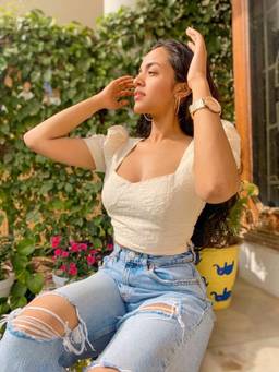 Shubh Shree Studio - Cotton Embroidered Crop Cream Top