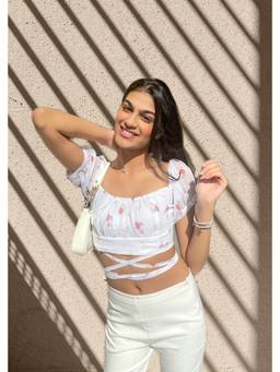 Shubh Shree Studio - White Cuddle Me Top