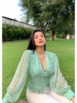 Shubh Shree Studio - Day Dreamer Green Top