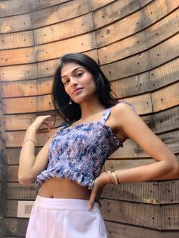 Shubh Shree Studio - Ruffle Blue Top