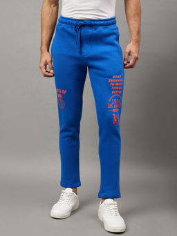 Club York - Royal Blue Printed Trackpants