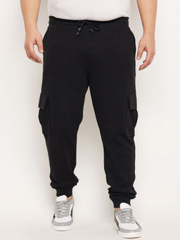 Club York - Black Solid Tapered Style Trackpants