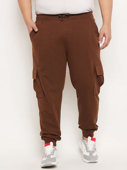 Club York - Brown Solid Tapered Style Trackpants