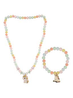 Asthetika Kids - Unicorn Charm Necklace Bracelet Jewellery Set
