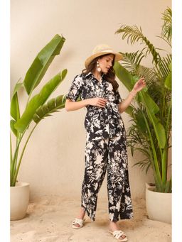 IMANA - Black Floral Printed Co-Ord Set