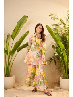 IMANA - Yellow Floral Printed Co-Ord Set