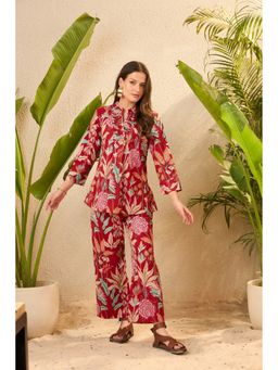 IMANA - Red Floral Printed Co-Ord Set