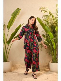 IMANA - Blue Floral Printed Co-Ord Set