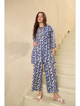 IMANA - Blue Floral Printed Co-Ord Set