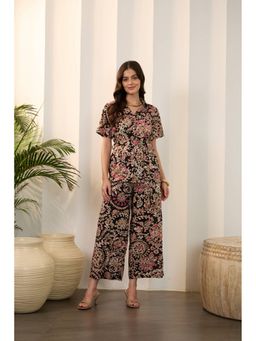 IMANA - Black Floral Printed Co-Ord Set
