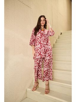 IMANA - Brown Floral Printed Co-Ord Set