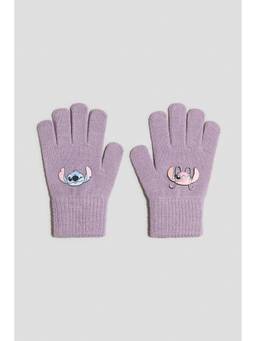H&M - Girls Purple Appliqued Gloves