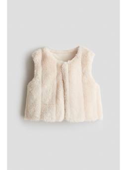 H&M - Girls Beige Fluffy Gilet