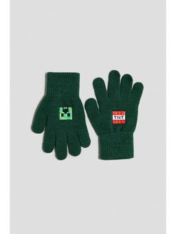 H&M - Boys Green Appliqued Gloves