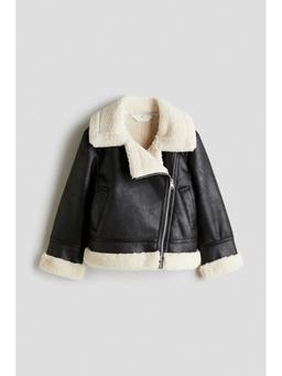 H&M - Girls Black Aviator Jacket