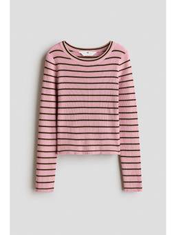 H&M - Girls Pink Rib-Knit Jumper