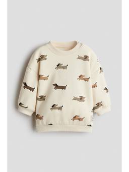 H&M - Boys Off White Printed Sweatshirt