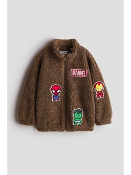 H&M - Boys Brown Appliqued Teddy Jacket