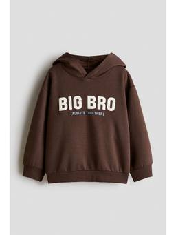 H&M - Boys Brown Print-Motif Hoodie