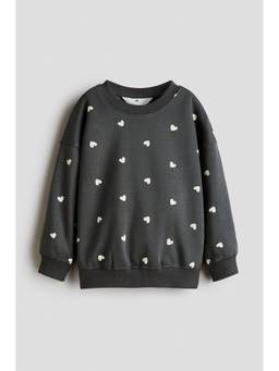 H&M - Girls Grey Brushed-Inside Sweatshirt