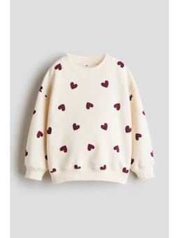 H&M - Girls Off White Brushed-Inside Sweatshirt