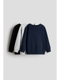 H&M - Boys Multi-Color 3-Pack Brushed-Inside Sweatshirts