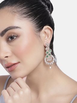 Estele - Rose Gold Plated CZ Sparkling Earrings for Women