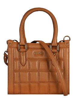 Eske - Women Tan Viviana Textured Handbag with Detachable Strap