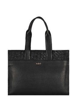 Eske - Women Black Matilda Textured Tote Bag