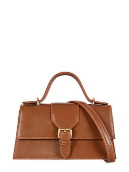 Eske - Women Tan Willow Solid Satchel Bag with Detachable Strap