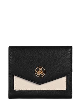 Eske - Women Black Beatrice Leather Three Fold Wallet