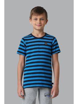 Van Heusen - Boys Smart Tech & Easy Stain Release T-Shirt - Navy & Aster Blue
