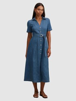 Forever New - Josephine Short Sleeve Denim Dress with Belt