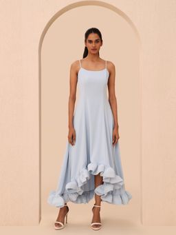 VERO MODA - Blue Ruffle Detail Strappy Dress