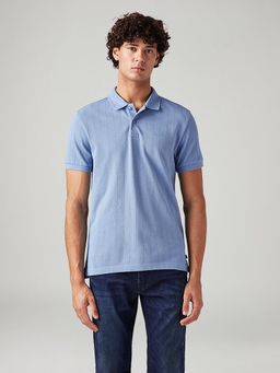 Levi's - Blue Textured Collar Neck Polo T-Shirt