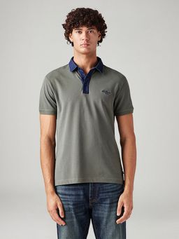 Levi's - Grey Textured Collar Neck Polo T-Shirt